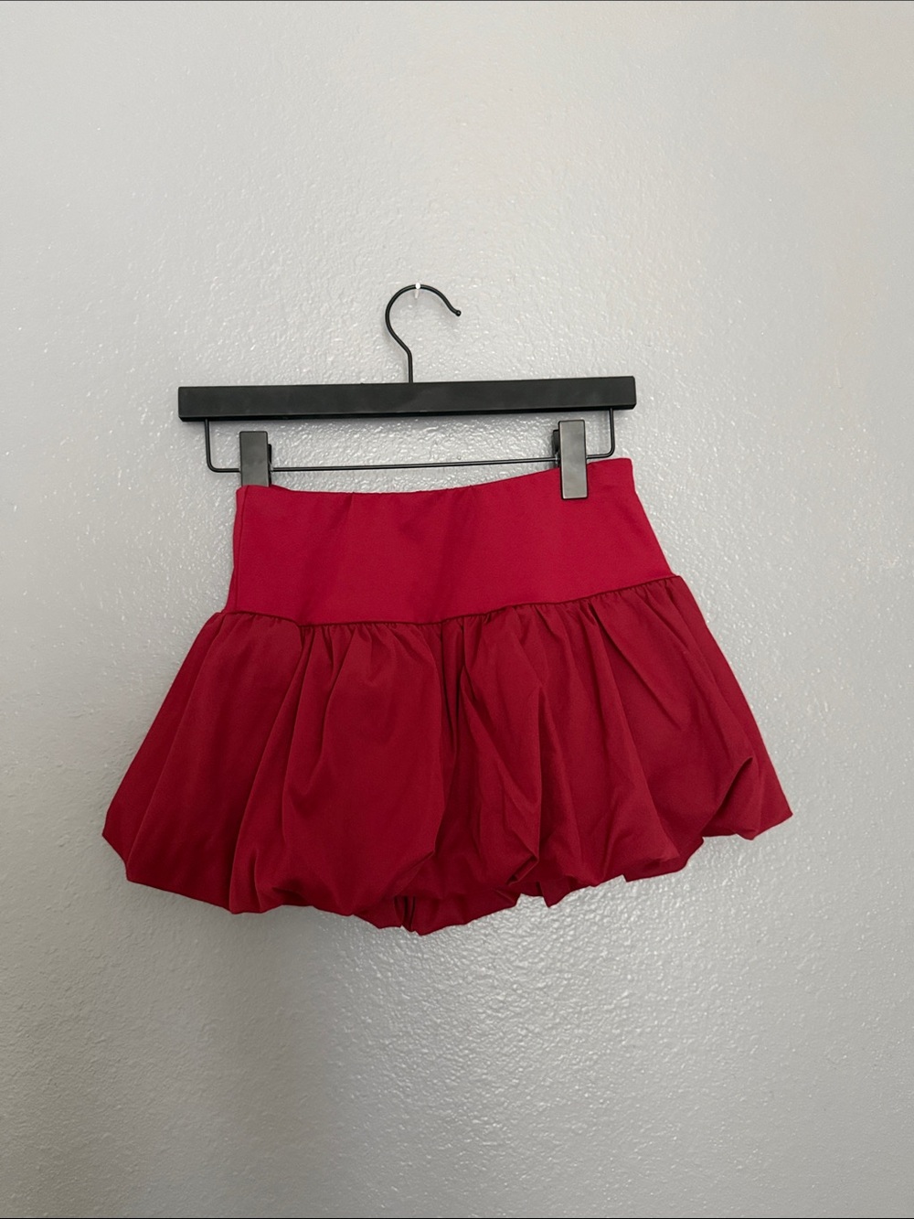 SHEIN Red Bubble Midi Skirt